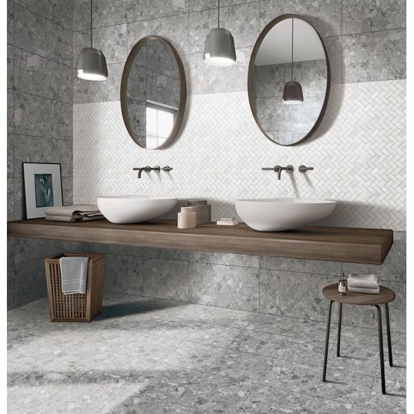 Antibacterial White 295x295mm Natural Stone Swimming Pool Mosaic For Villa