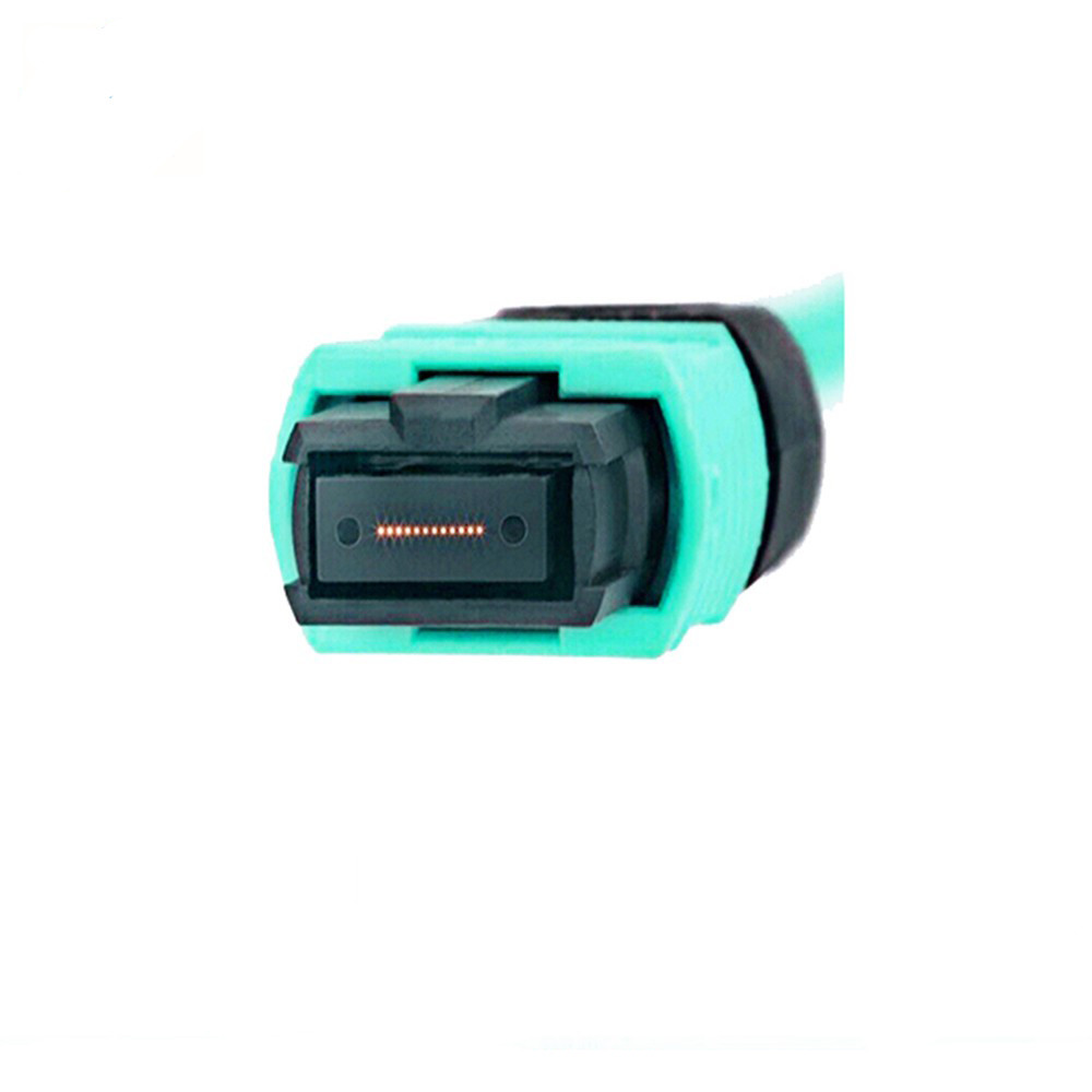 0.5 Meter 12 Core MPO / MTP Patch Cord Green Color OM2 / OM3 / OM4 Cable