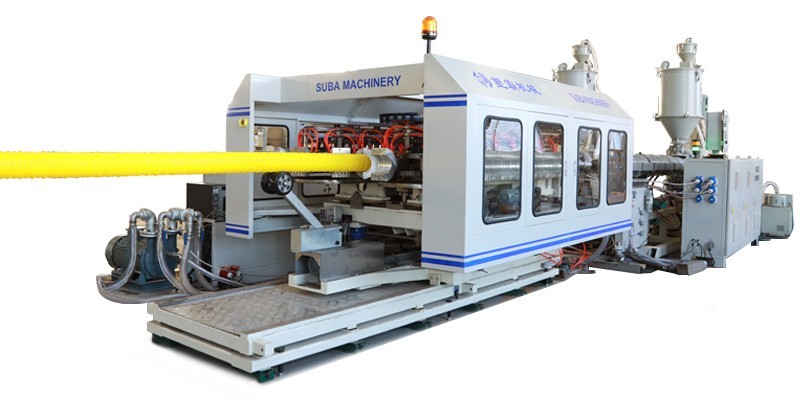High Automatic Control Double Layer Water Drain Plastic Corrugated Pipe Extruder Line