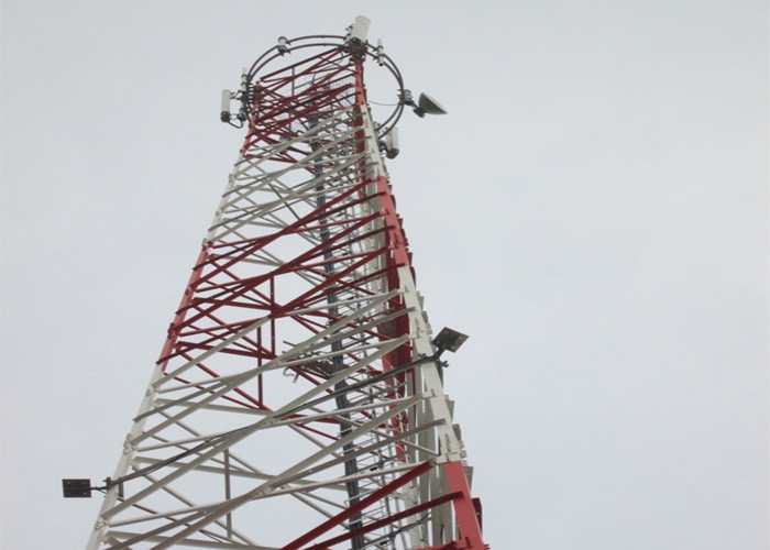 Triangle Lattice Telecom Steel Tower, High Tensile Steel A36 Angle Steel Communication Tower