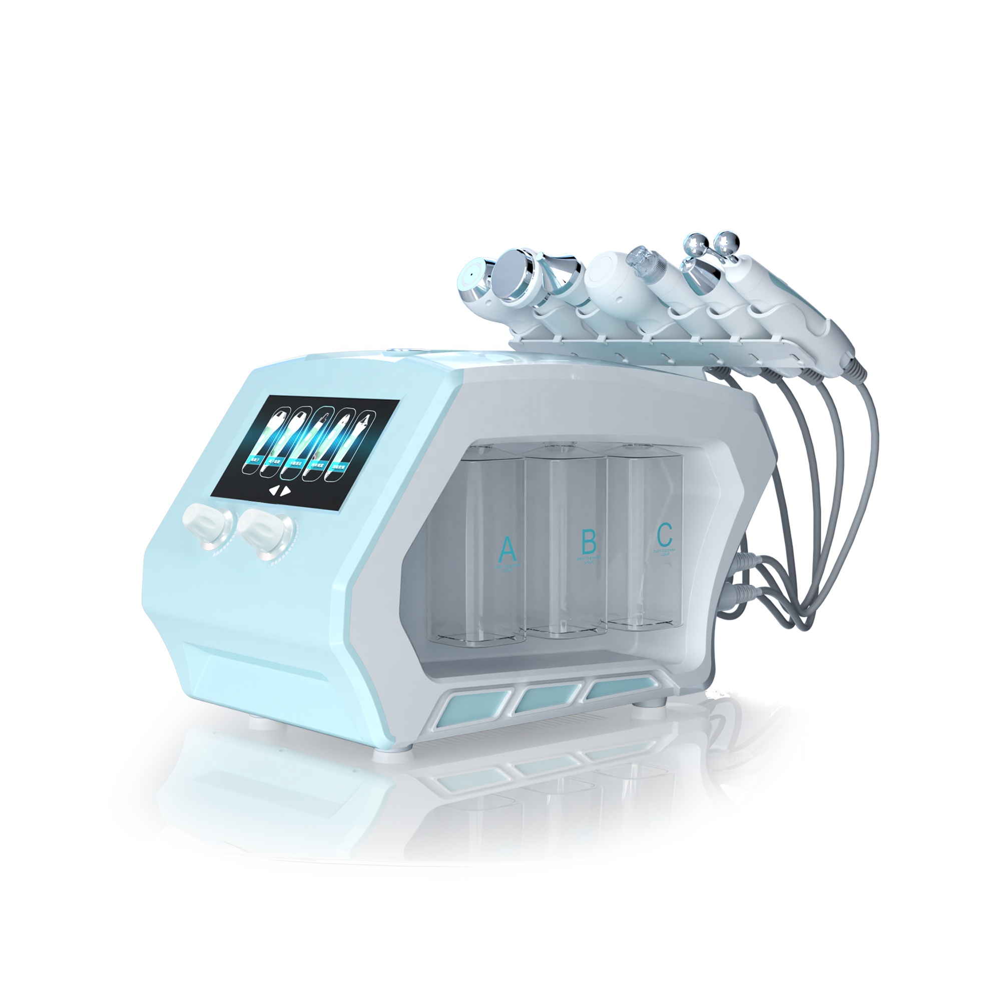 Tips 8 In 1 Hydrafacial Machine H2O2 Clear Oxygen Beauty Machine Accessories