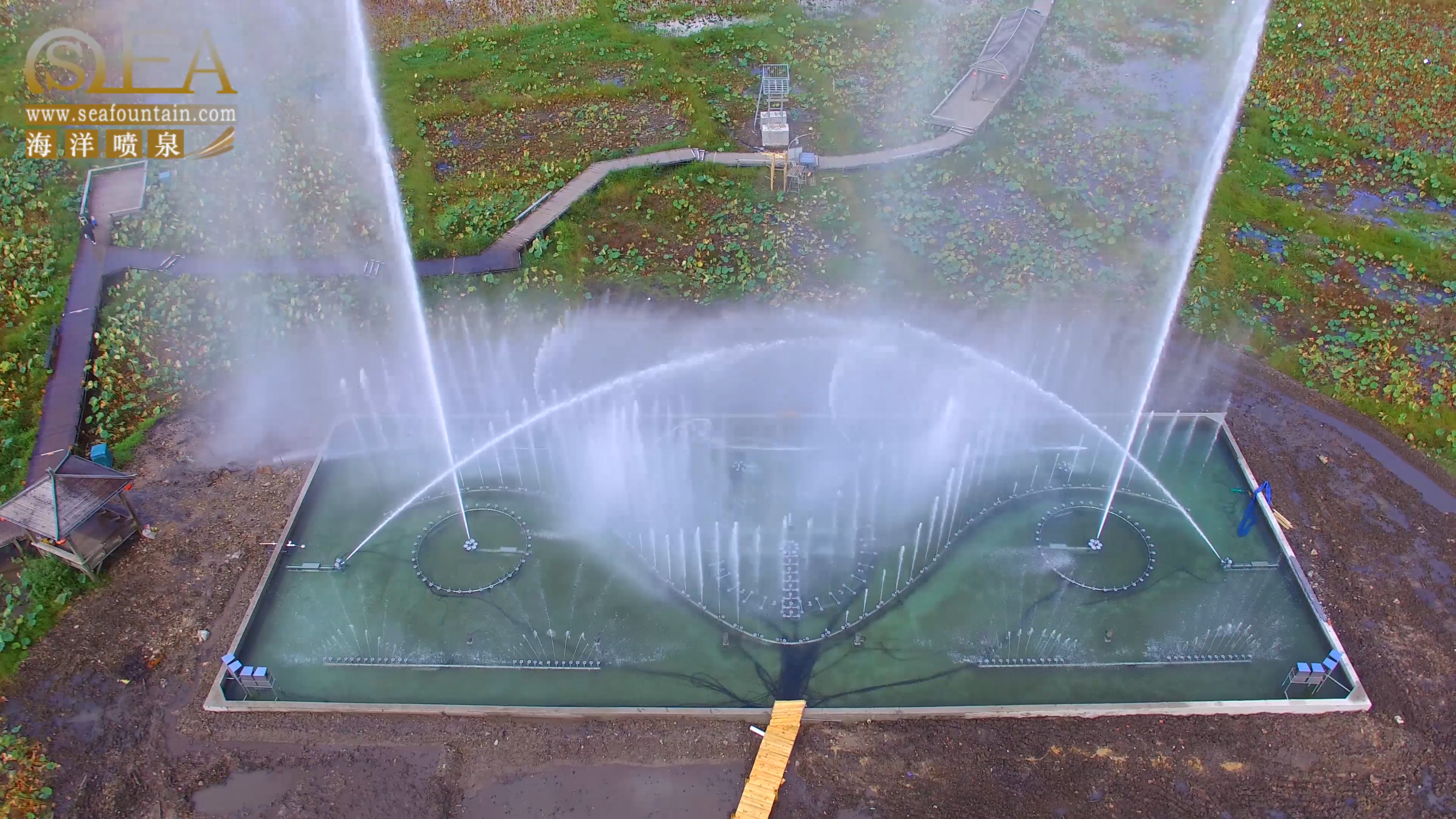 Time Control Color Changing Fountain Outdoor Hotel