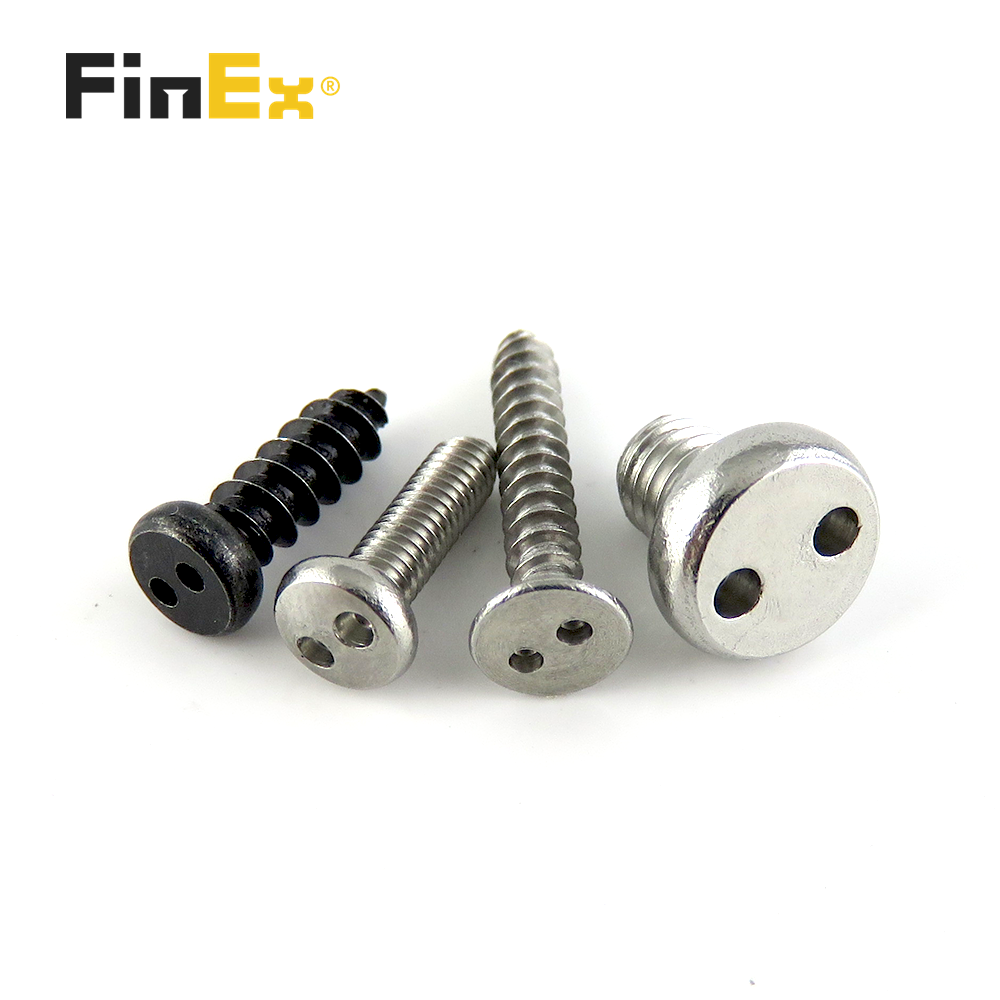 Hex Head M5 45mm Self Tapping Security Screws Stainless Steel Snake Eye Drive