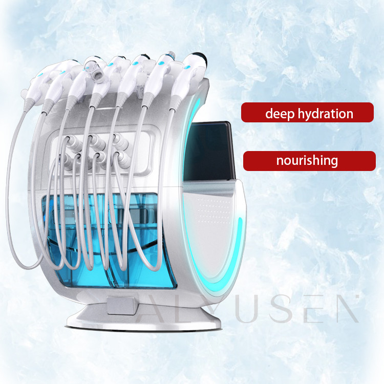 Ice Blue H2O2 Beauty Machine , Oxygen Aqua Peel Hydrodermabrasion Facial Machine