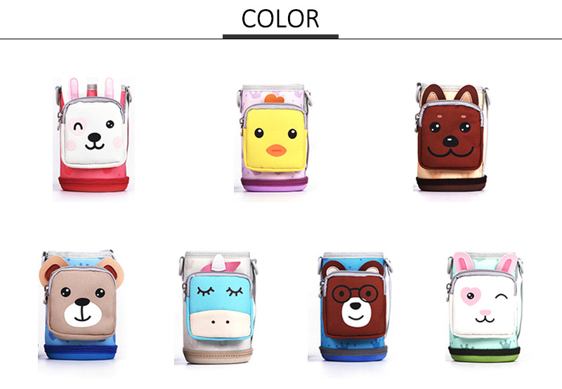 Custom Insulated Portable Bear Print Hot Milk Baby Bottle Cover