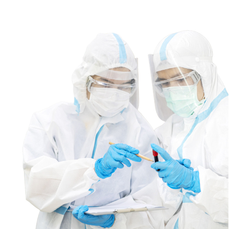 Medical Disposable Protective Coverall Microporous Fabric Elastic Ankle