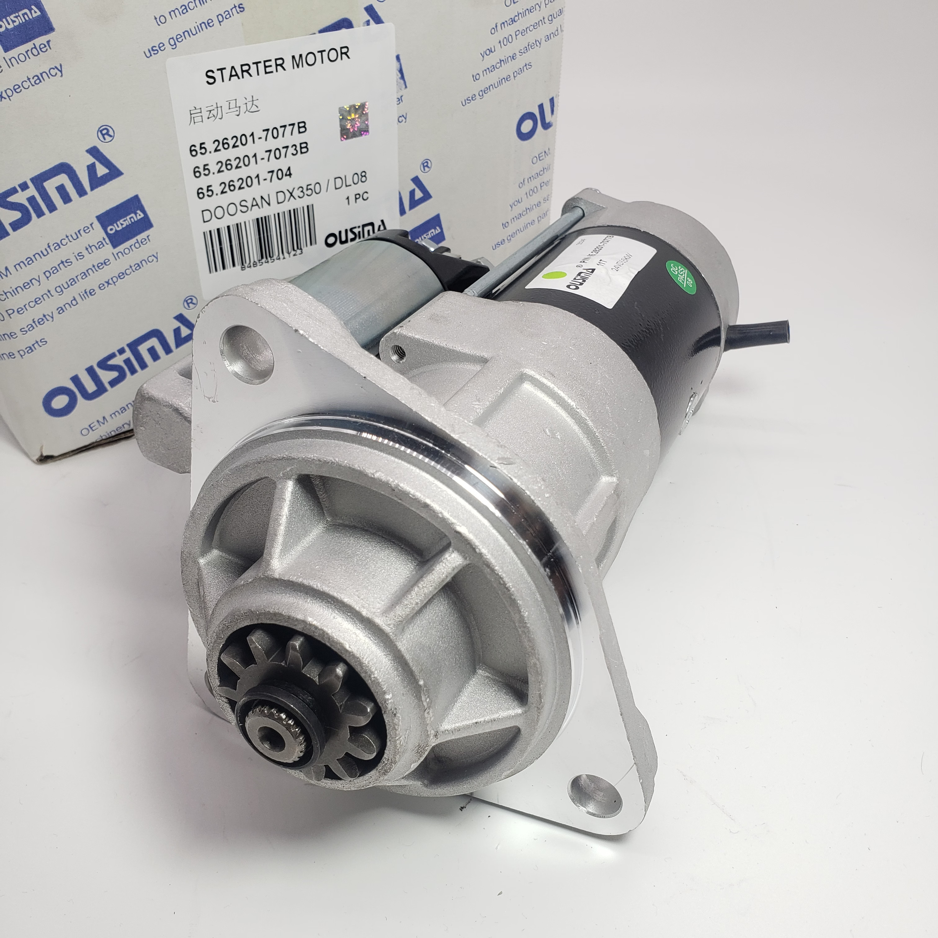 65.26201-7077B Diesel Engine Starter Motor 65.26207-7073B 65.26201-704 For Doosan DX350 DL08