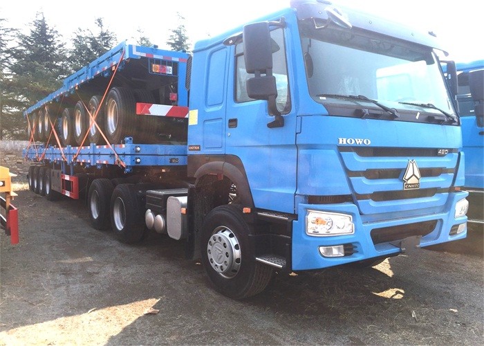 Steel Three Axle 12R22.5 Shipping Container Trailer