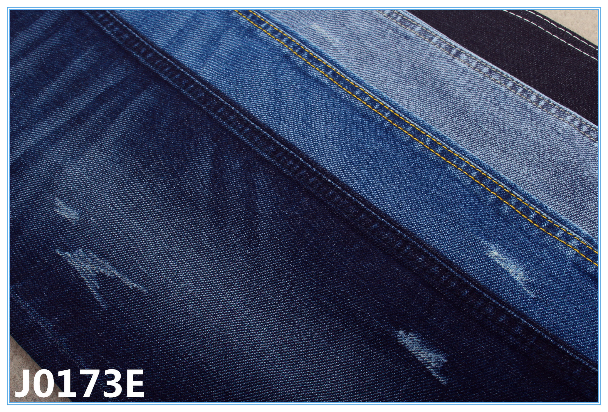 7.5 Oz Fake Knitted Antibacterial Denim Cloth Material Soft Denim Fabric By The Yard