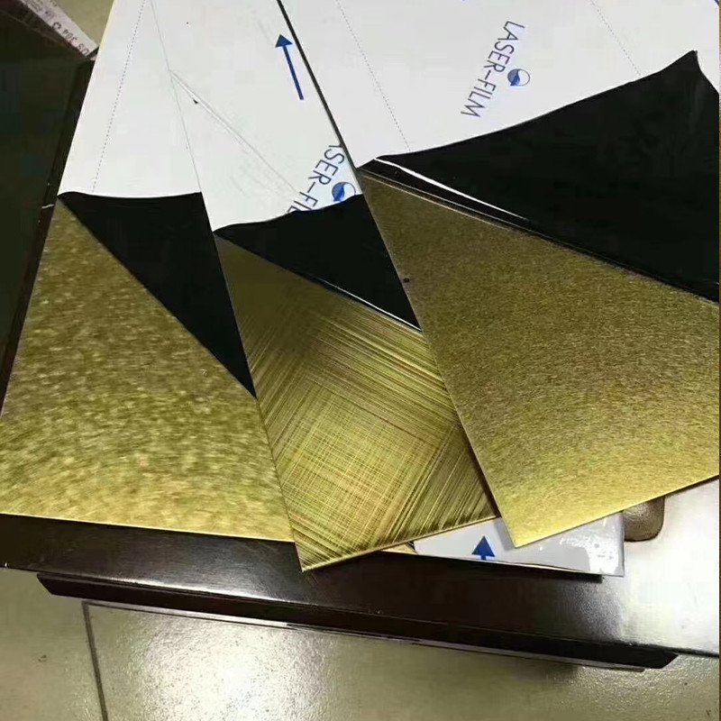 Brushed Hl 316l Stainless Steel Sheet gold plated Stainless Steel Plate