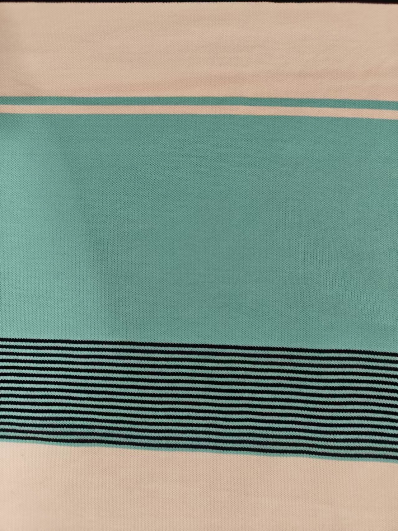 Skin-Friendly Healthy And Sweat-Absorbent Striped Knit Fabric For Polo Shirt