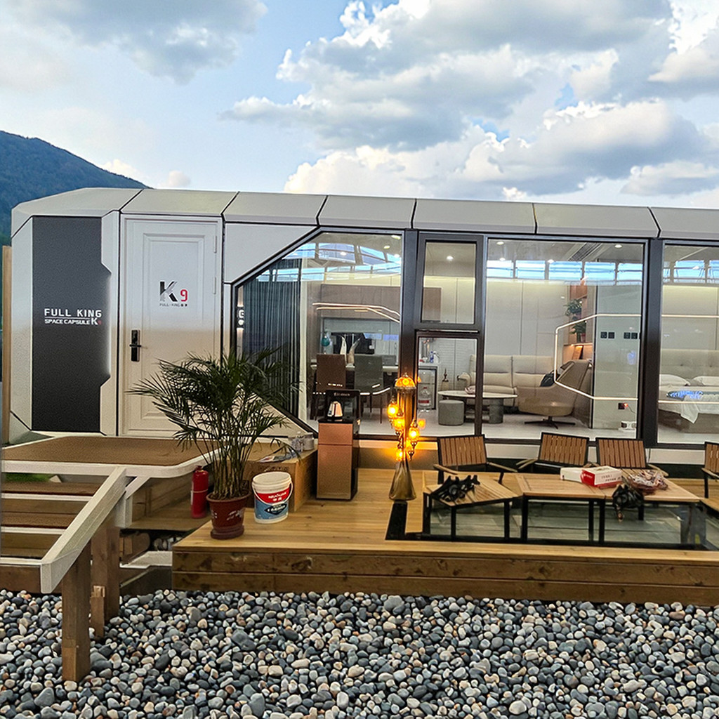 Comfort And Efficiency Mobile Space Capsule With Kitchen Customizable Ecocapsule House
