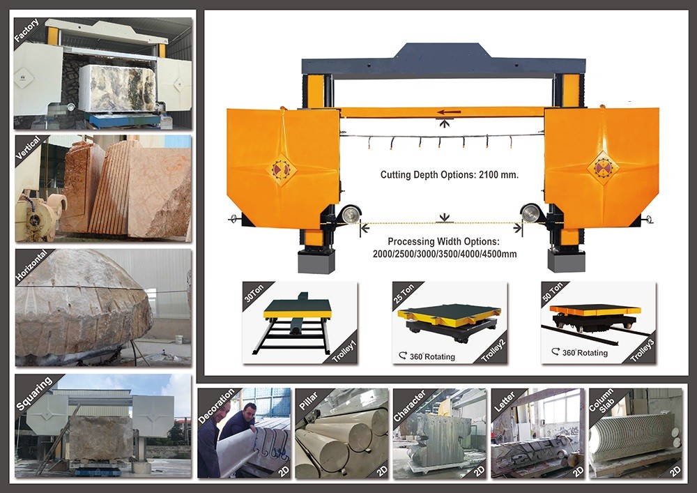 Stone Wire Saw Machine For Block Cutting