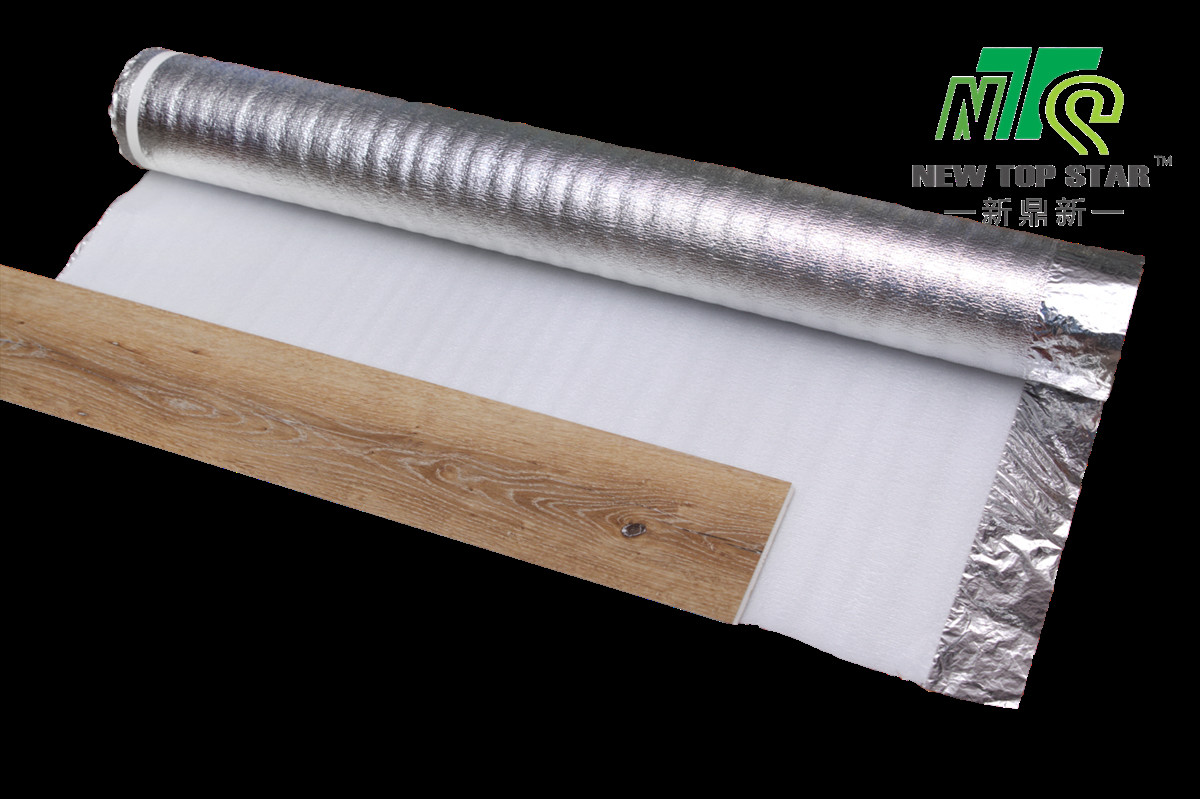 White Aluminum 3 In 1 Laminate Flooring Underlayment Vapor Barrier Standard