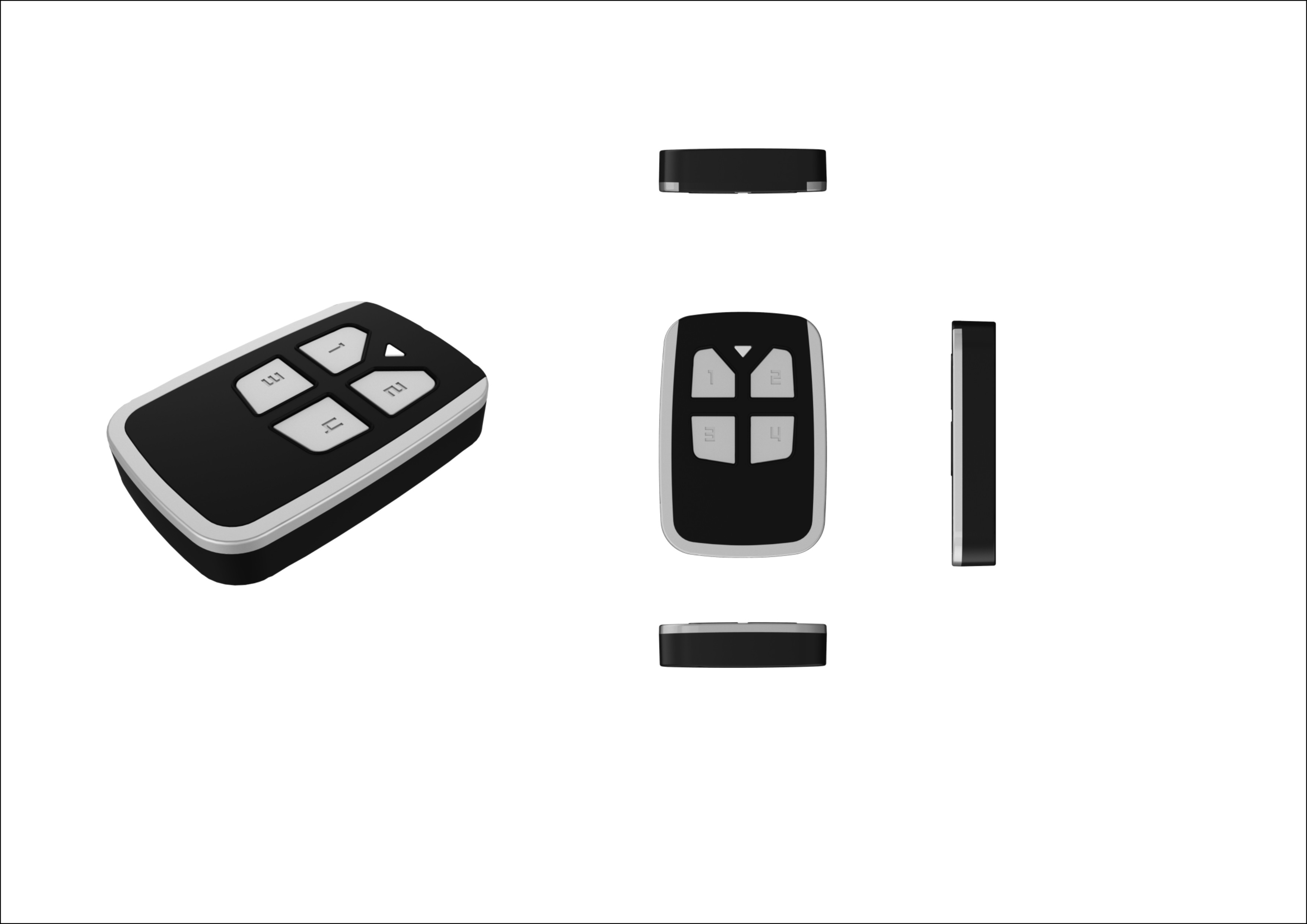 Metal Case Garage Door Remote Control ABS Flame Retardant Material
