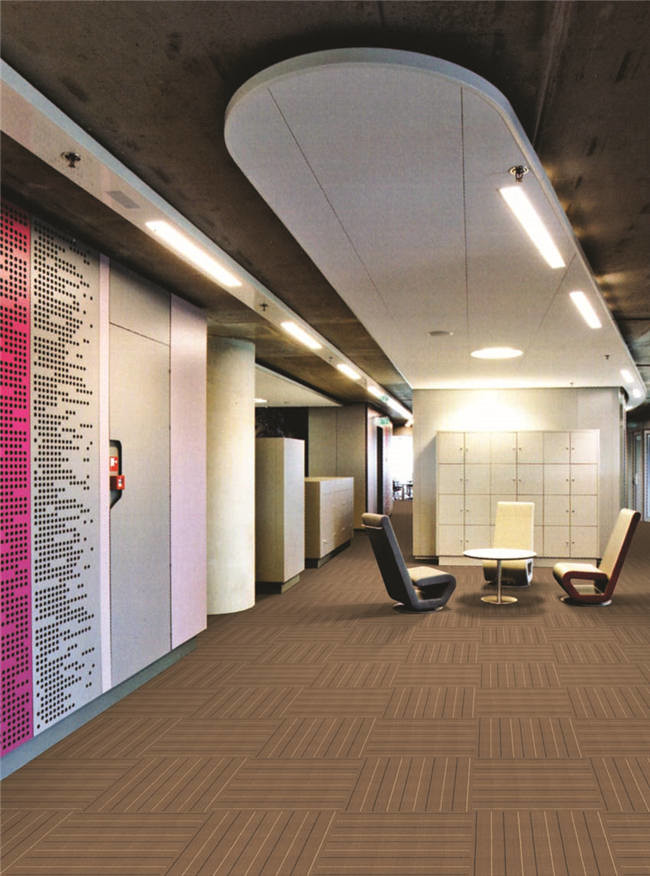 Brown Environmentally Friendly Carpet Tiles Industrial Grade Carpet Squares