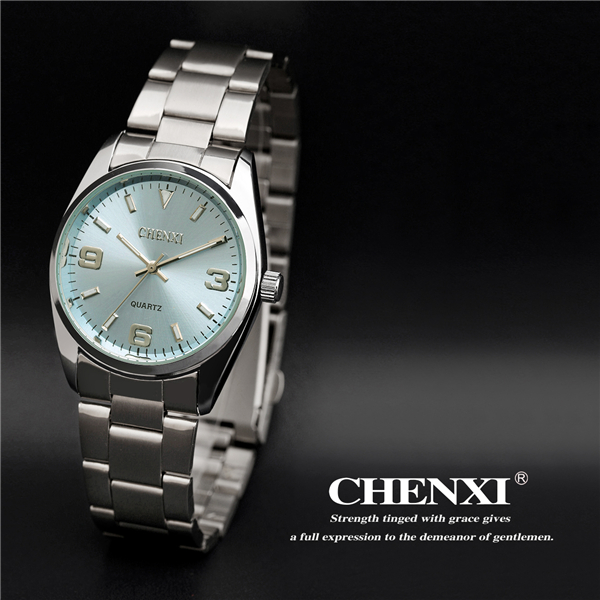 Fashion Ladies Watches Sapphire Glass Case Stainless Steel Watches Man Men's Quartz Watch