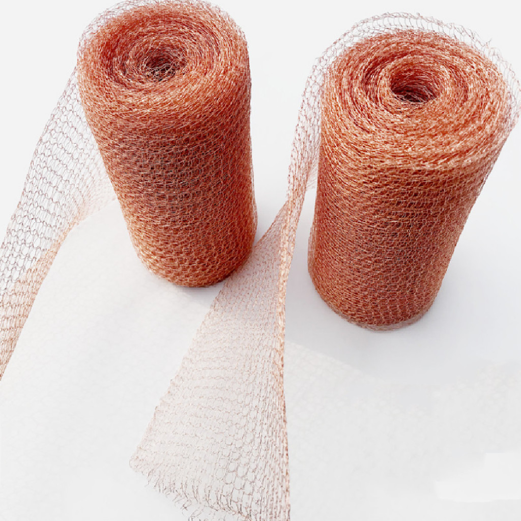 Flexible Copper Rodents Mesh Rats Copper Mesh Rustproof And Temperature Resistant 98% Porosity