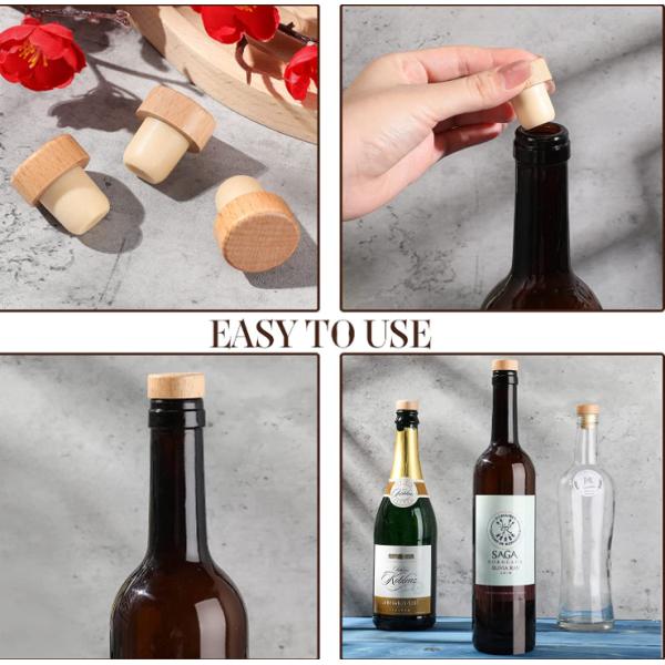 Clear T Cork Stopper Non Spill For Customized Whisky Bottles