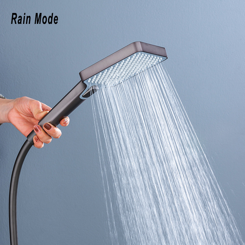 Three Mode Hot And Cold Shower Faucet Set In Chrome Finish