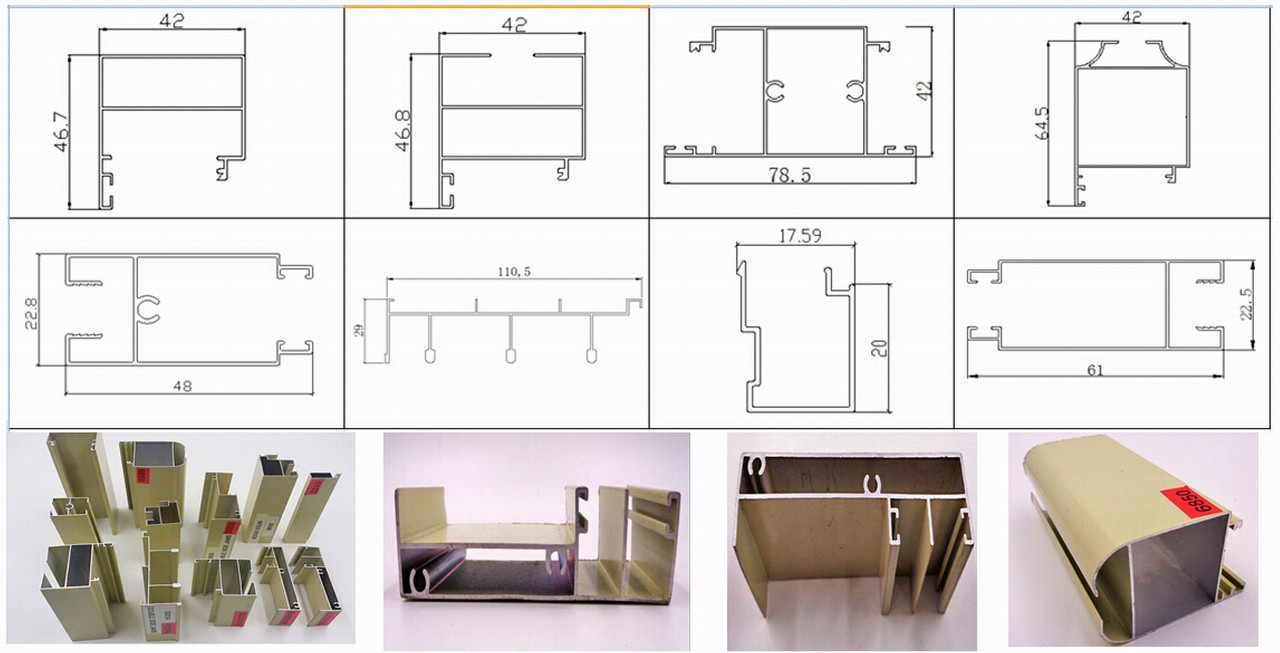 High Quality Anodized Aluminum Curtain Wall Profiles