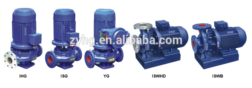 High Efficiency Single Stage Single Suction Centrifugal Hot Water Pump ISW
