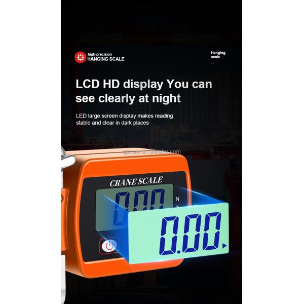 50g Accuracy Electronic Industrial Hanging Scale 300kg Digital Crane Scale with Customized OEM Support