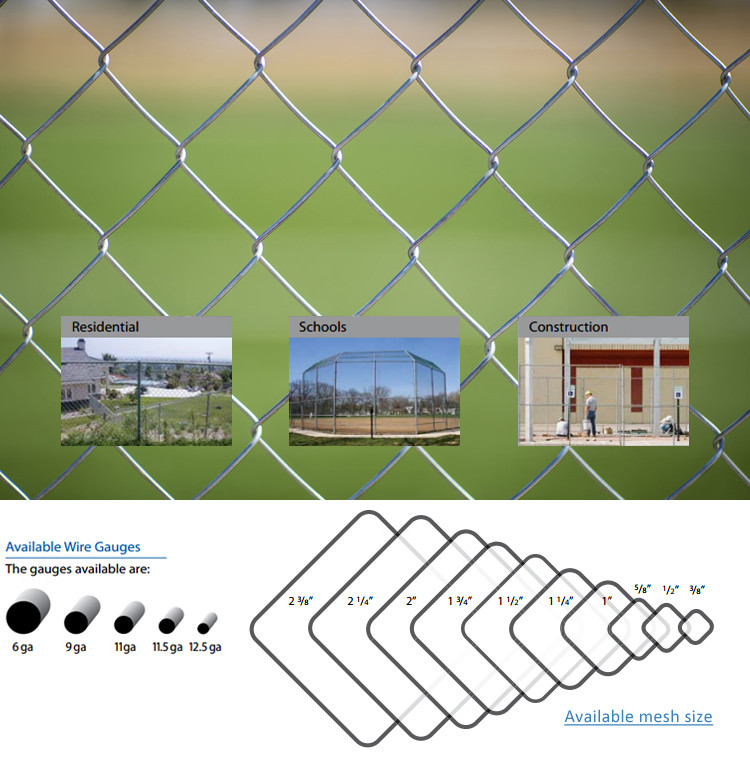 Rot Proof 6 Foot 50x50mm Mesh Tower Fencing With Chain Link