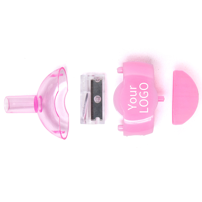 Pink Logo Girl Lollipop Manual Pencil Sharpener Cute Pink