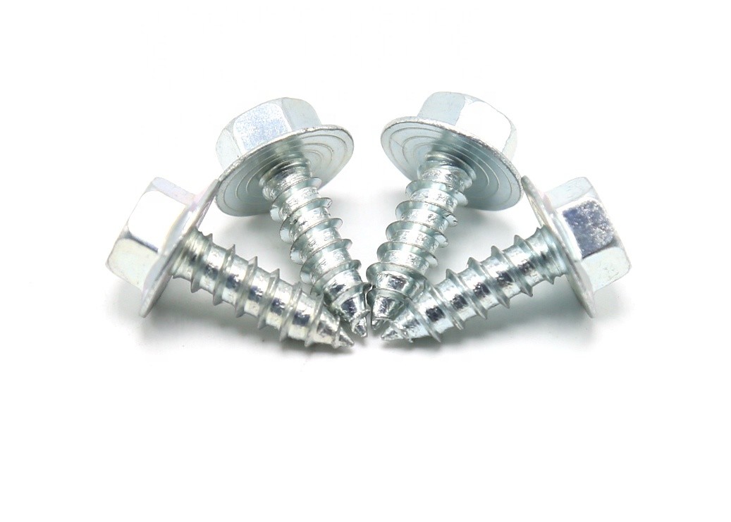 Galvanised External Hexagon Flange Self Drilling Metal Screw With EPDM Washers