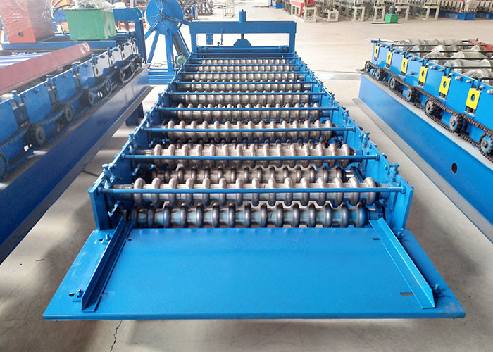 Metal Roofing Corrugated Sheet Roll Forming Machine Main Frame 300 H Steel