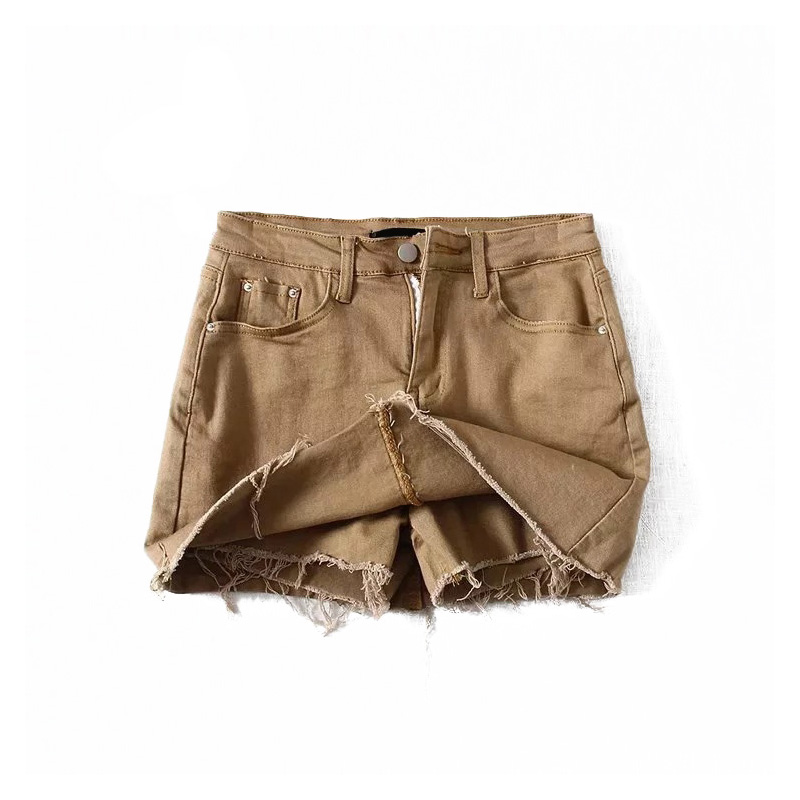 Oem Factory Manufacturer Custom Logo Flexible Mini Denim High Waisted Skirts With Built In Shorts
