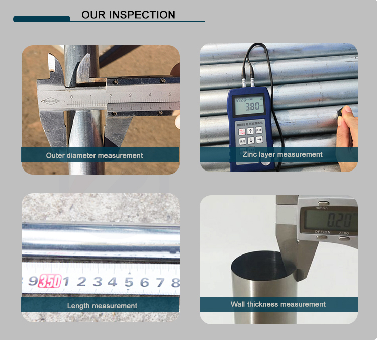 40/60/80 Thickness Zinc Galvanized Steel Pipe for Greenhouse Construction ROUND Section Shape 6/12 Meters Standard Length