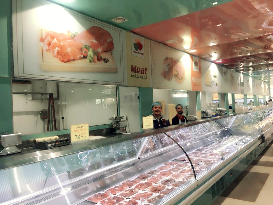 Deli Serve Over Counter Meat Display Refrigerator / Butchery Shop Equipment