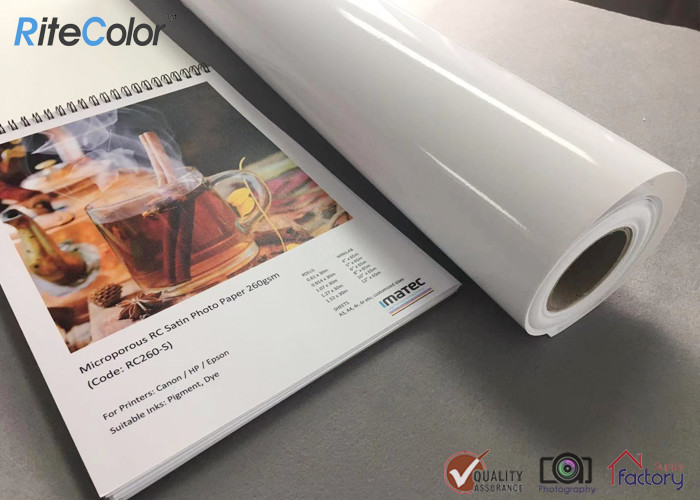 Bright White Resin Coated Photo Paper Satin Inkjet For Photographic Printing