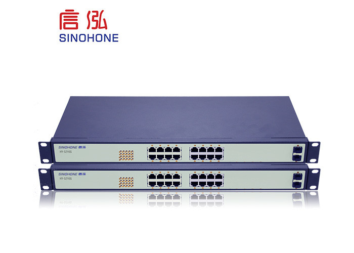 Industrial Unmanaged Fiber Switch , 16 Port Ethernet Switch 12 ～ 48 V DC