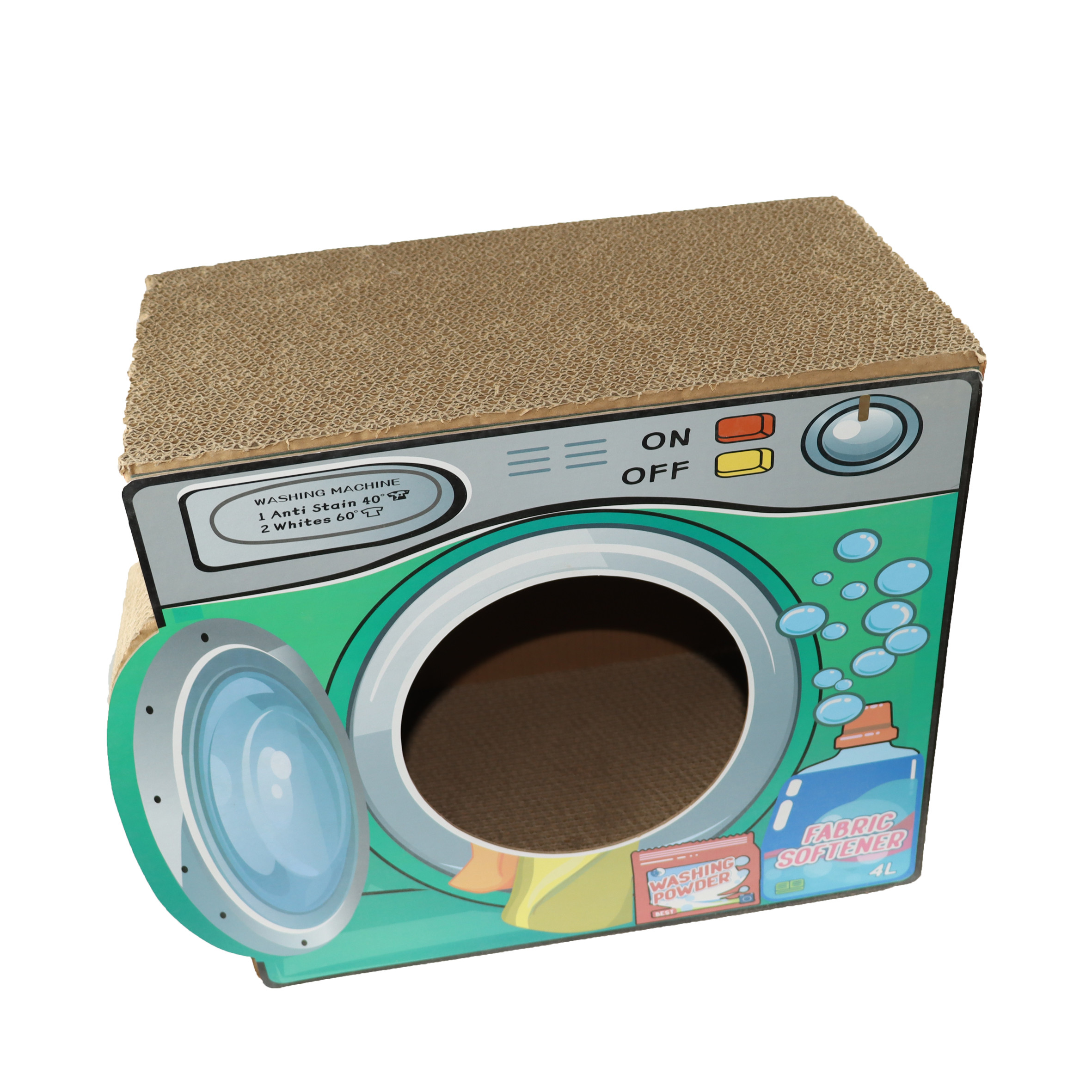Large Cardboard Couch Cat Scratcher Playhouse Furniture Protector With Scratching Surface 43x30x44CM