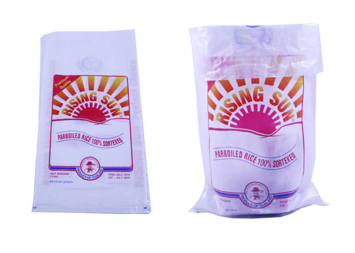 Opaque White BOPP Laminated PP Woven Bags For 25 Kgs Rice / Feed Fertilizer