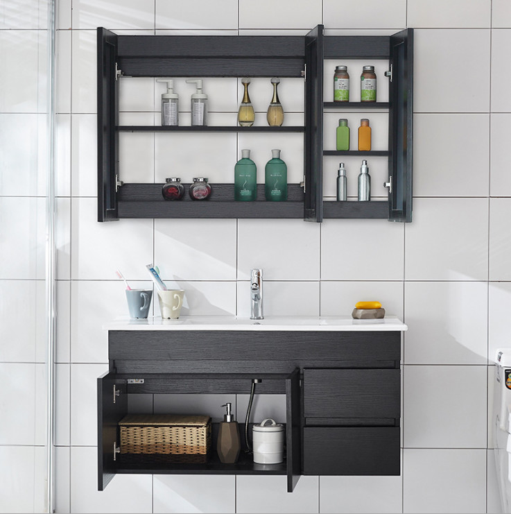 Plasticity Solid Wood Bathroom Cabinets For Hotel Villa Apartment