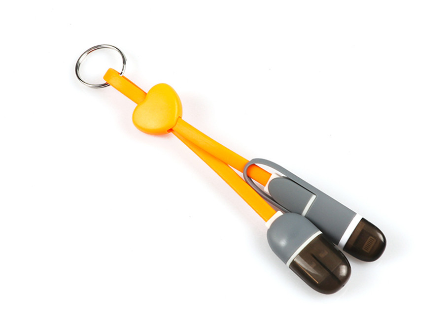 Core TPE 2 In 1 USB Extension Cord , IPhone Samsung Huawei Xiao Mi USB Extension Power Cable