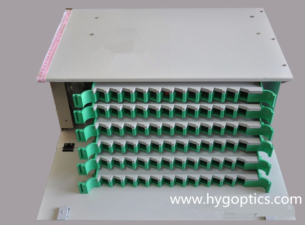 24 Port 2U Height Fiber Optic Patch Panel For Communication