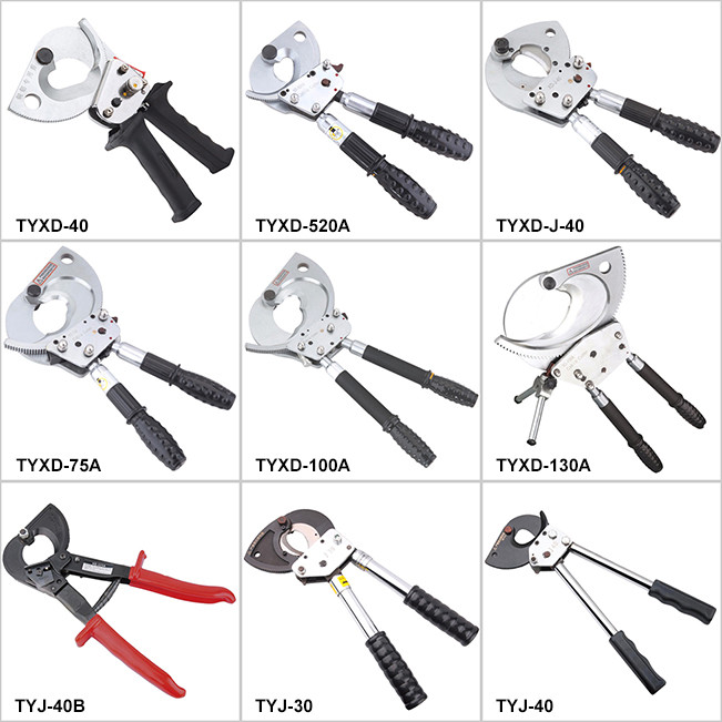 Weight 2kg Transmission Line Tool Manual Ratchet Cable Cutter