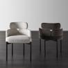 Buy cheap Economic Upholstery Dining Chair Half Arc Backrest Hotel Restaurant Chair from wholesalers