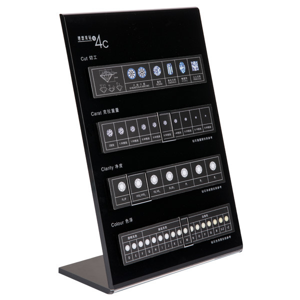 Acrylic Black Diamond 4c Chart Smooth Surface Durable Easy To Use Eco Friendly