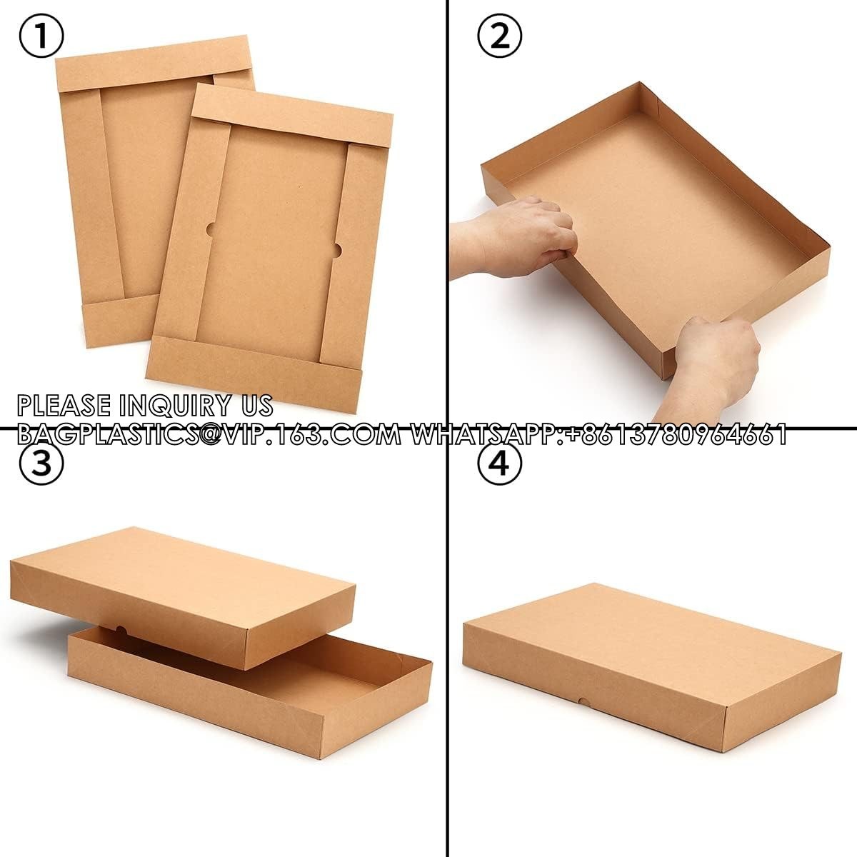 Kraft Gift Boxes With Lids Of Assorted Sizes With 4 Inch Deep Robe Boxes- Wrapping Boxes Set Christmas Gift Boxes