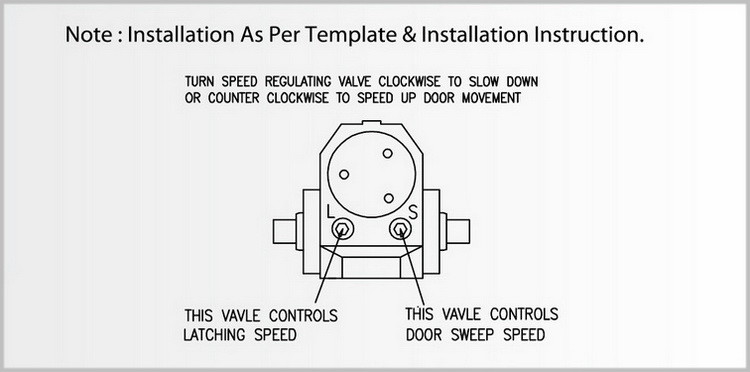 Adjusting Size American Door Closer , Heavy Duty Regular Arm Door Closer