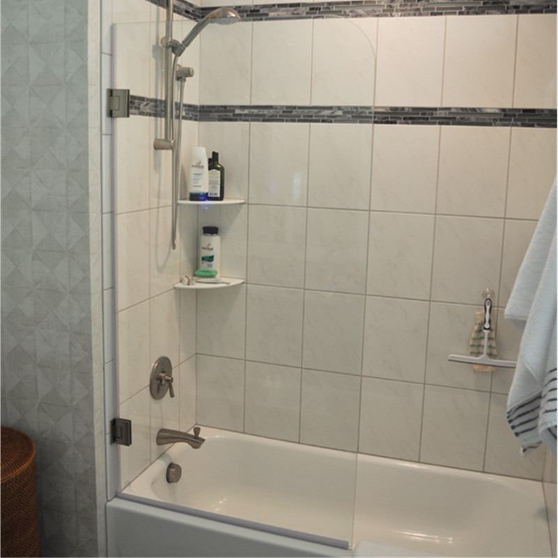 High Strength Tempered Glass Shower Screen , Glass Bathtub Screen With Hinge