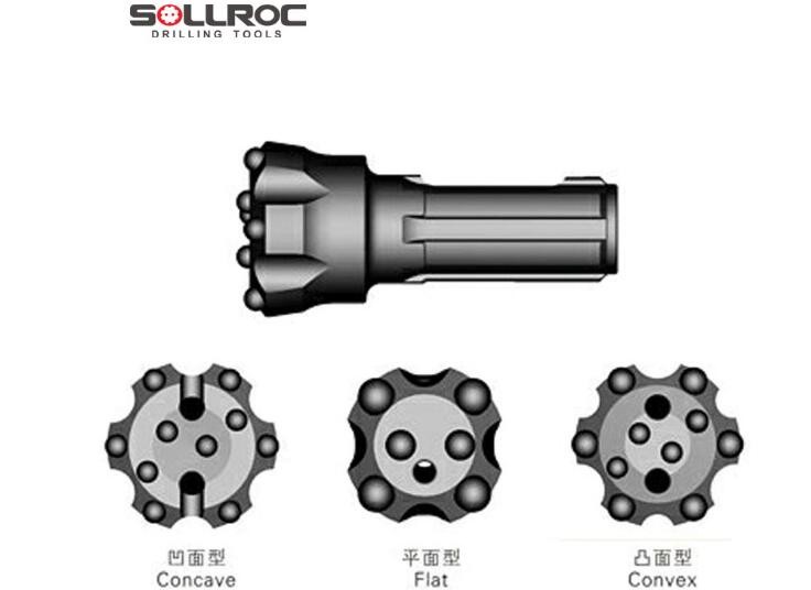 Civil Engineering 195 - 254mm DTH Bit QL80 With Carbide Buttons Black Color