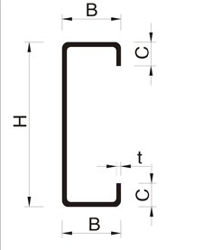 Zinc Coating Galvanised Square Tube Galvanized Steel C Shape Purlin