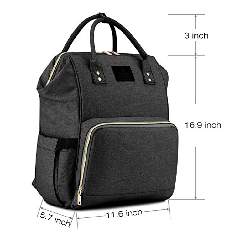 Nappy Black Bookbag Trendy Diaper Bags With Laptop Compartment Audit